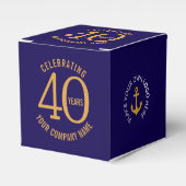 40 years blue gold business anniversary logo フェイバーボックス (正面サイド)