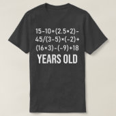 40 Years Old Algebra Funny Equation 40th Birthday Tシャツ (デザイン正面)