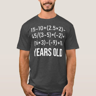 40 Years Old Algebra Funny Equation 40th Birthday  Tシャツ