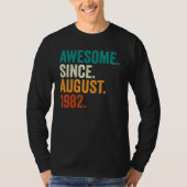 40 Years Old  Awesome Since August 1982 40th Birth Tシャツ (正面)