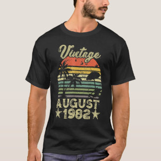 40 Years Old Vintage Since August 1982 40th Birth Tシャツ