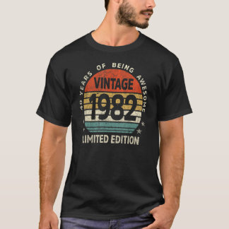 40 Yrsオールドヴィンテージ1982 40th Birthday Tシャツ