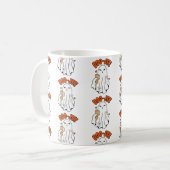 40ozタンブラーのかわいいハロウィーン幽霊 コーヒーマグカップ (正面左)