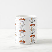 40ozタンブラーのかわいいハロウィーン幽霊 コーヒーマグカップ (中央)