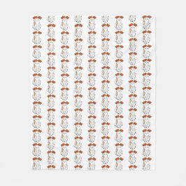 40ozタンブラーのかわいいハロウィーン幽霊 フリースブランケット