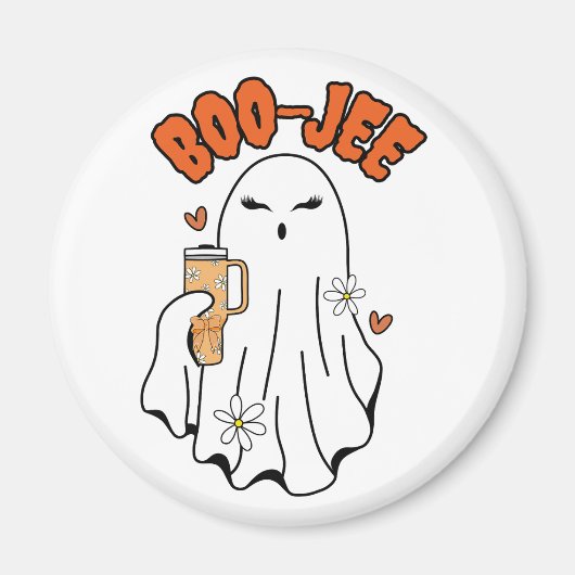 40ozタンブラーのかわいいハロウィーン幽霊 マグネット (正面)