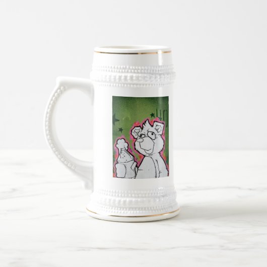 40OZビールくまStien ビールジョッキ (左)