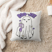 40oz Tumblerとのブー・ジェキュートなハロウィーン幽霊 クッション (ブランケット)