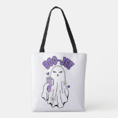 40oz Tumblerとのブー・ジェキュートなハロウィーン幽霊 トートバッグ (裏面)