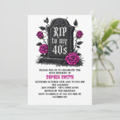 40sゴシック誕生日 招待状 (スタンド正面)