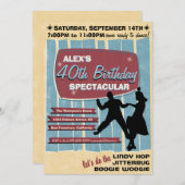 40sスイングダンスパーティの招待状 招待状 (正面/裏面)