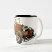 40sヴィンテージ自動車 – 輸送 ツートーンマグカップ (正面右)