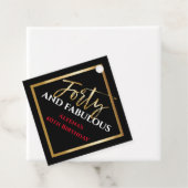 40thと素晴らしい誕生日ブラック金ゴールドギフトラベル フェイバータグ (インサイチュ)