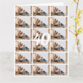 40thまたは任意の年齢の写真コラージビッグ誕生日カード カード (黄色い花)