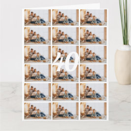 40thまたは任意の年齢の写真コラージビッグ誕生日カード カード