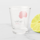 40thまたは任意の誕生日ピンクのバルーンショットガラス ショットグラス (裏面)
