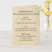 40thを意味する四角形辞書 カード (黄色い花)