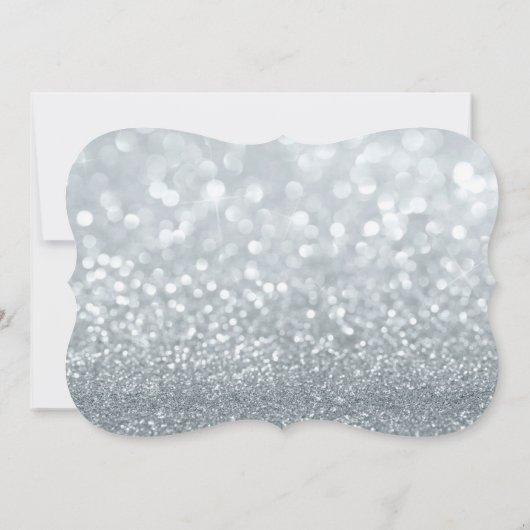 40thシルバーグリッターグラムバースデーパーティー招待状 招待状 (裏面)