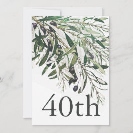 40thバースデーイタリアンタオリーブエレガントブランチ 招待状