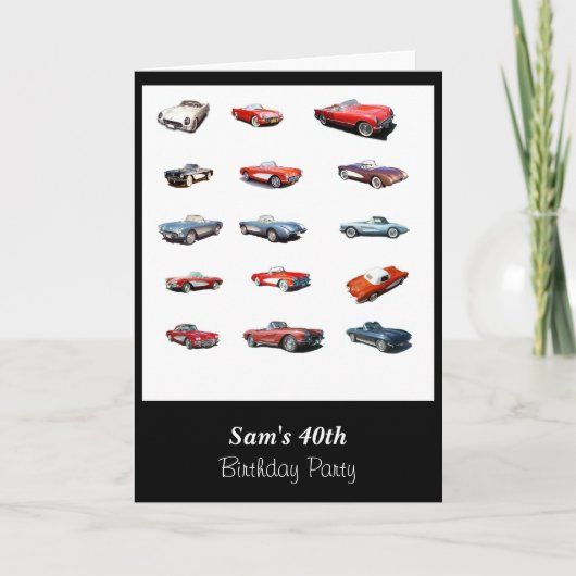 40thバースデーカードの招待状 招待状 (正面)