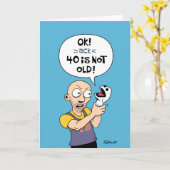 40thバースデーカード「40は古くない」 カード (黄色い花)