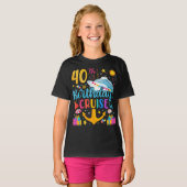 40thバースデークルーズB-dayパーティーガール Tシャツ (正面フル)