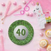40thバースデーゴルフボールオングラス紙プレート ペーパープレート (パーティー)