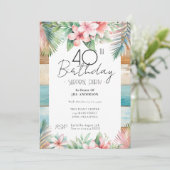 40thバースデーサプライズパーティートロピカル 招待状 (スタンド正面)