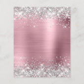 40thバースデーシルバーグリッターピンクフォイル招待状 チラシ (裏面)