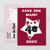 40thバースデースターフェスティバルレッドホワイトブラックR4FZ 案内ポストカード (正面/裏面)