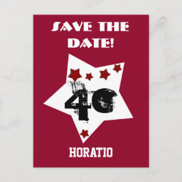 40thバースデースターフェスティバルレッドホワイトブラックR4FZ 案内ポストカード