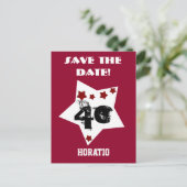 40thバースデースターフェスティバルレッドホワイトブラックR4FZ 案内ポストカード (スタンド正面)