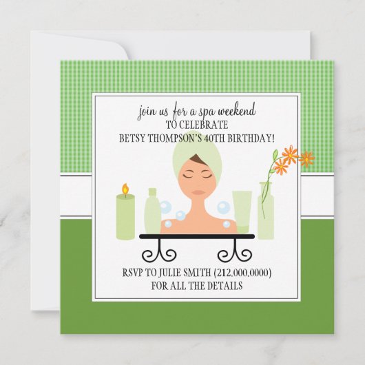 40thバースデースパウィークエンドゲートウェイ招待状 招待状 (正面)