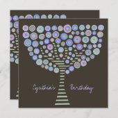 40thバースデーチョコレートマウブツリー招待状 招待状 (正面/裏面)