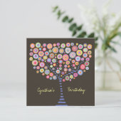 40thバースデーチョコレートレトロツリー招待状 招待状 (スタンド正面)