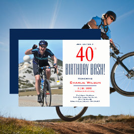 40thバースデーバッシュ！誕生日パーティーの招待 招待状