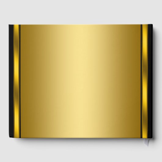 40thバースデーパーティーゲストブックブラック金ゴールド ゲストブック (裏面)