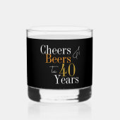 40thバースデービアーズ応援ブラック金ゴールドパーティー ウイスキーグラス (裏面)