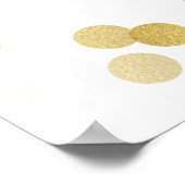 40thバースデーフェイクゴールドフォイルグリッター灯 ポスター (角)