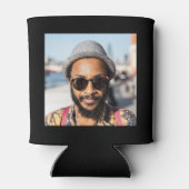 40thバースデーブラック金ゴールド写真テンプレート 缶クーラー (裏面)