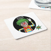 40thバースデーメンズニューおもしろいピエロ叙事詩 スクエアペーパーコースター (アングル)