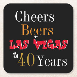 40thバースデーラスベガス応援とビールパーティー スクエアペーパーコースター