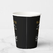 40thバースデーレジェンダリーブラック金ゴールドレトロ 紙コップ (右)