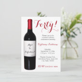 40thバースデーワインボトル招待状 招待状 (スタンド正面)