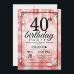 40thバースデー招待状レッドグリッター 招待状<br><div class="desc">赤い文字列ライトと40thの誕生日招待状赤いグリッター背景。赤誕生日。大人誕生日。男性または女性のBday招待状。第15回16回18回20回21回30回50回70回80回90回100回、年齢は問わない。さらにカスタマイクリックズを行う場合はカスタマイズ、「IT」ボタンをクリックし、このテンプレートを変更するために当社のデザインツールを使用する。</div>