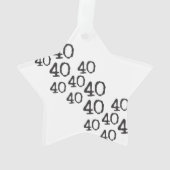 40thパーソナライズされたバースデーホリデーデコーキープサケ オーナメント (裏面)