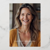 40thフローラカスタムバースデーパーティーグラムグリジー 箔招待状 (裏面)