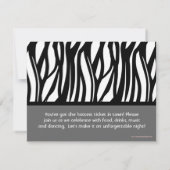 40thブラック+ホワイトゼブラの招待状 招待状 (裏面)