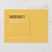 40th誕生日の春の花を保存 案内ポストカード (裏面)