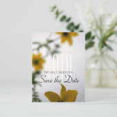 40th誕生日の春の花を保存 案内ポストカード (スタンド正面)